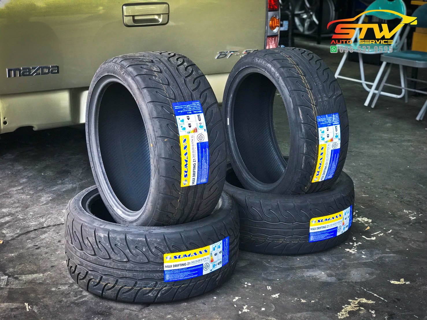 ยาง SUMAXX max speed r1 235/40R18 ปี20 (จำนวน2เส้น)