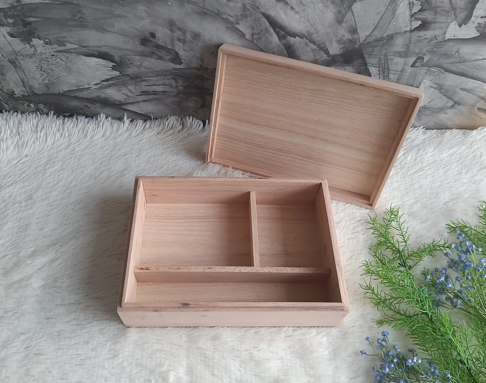 กล่องไม้ฝาครอบ แบบเข้ามุม45 องศา