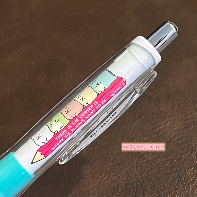 ดินสอกดเขย่าไส้ Dr.Grip ลาย Sumikko Gurashi & Pink Pencil สีเขียว หัว 0.5 ตรงที่จับเป็นลายน่ารัก