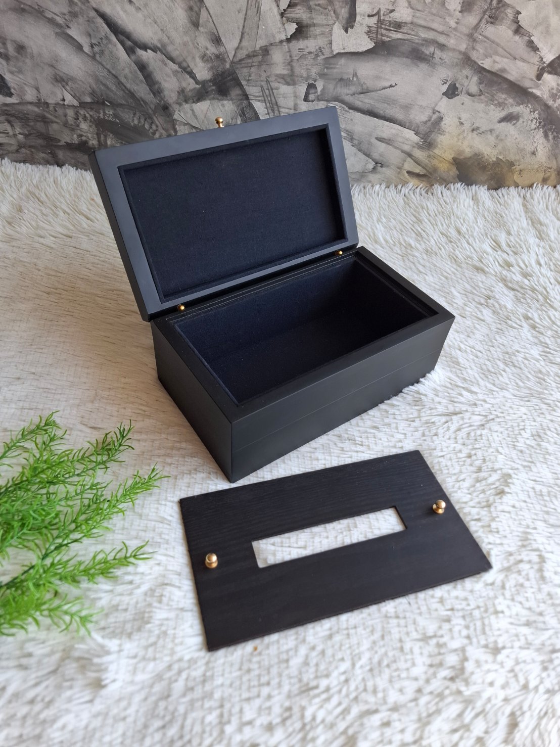 กล่องไม้ใส่ทิชชู