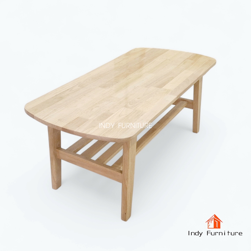 โต๊ะกลางไม้ยางพารา รุ่น Cosmos ขนาด 100x50x43 cm.สีธรรมชาติ