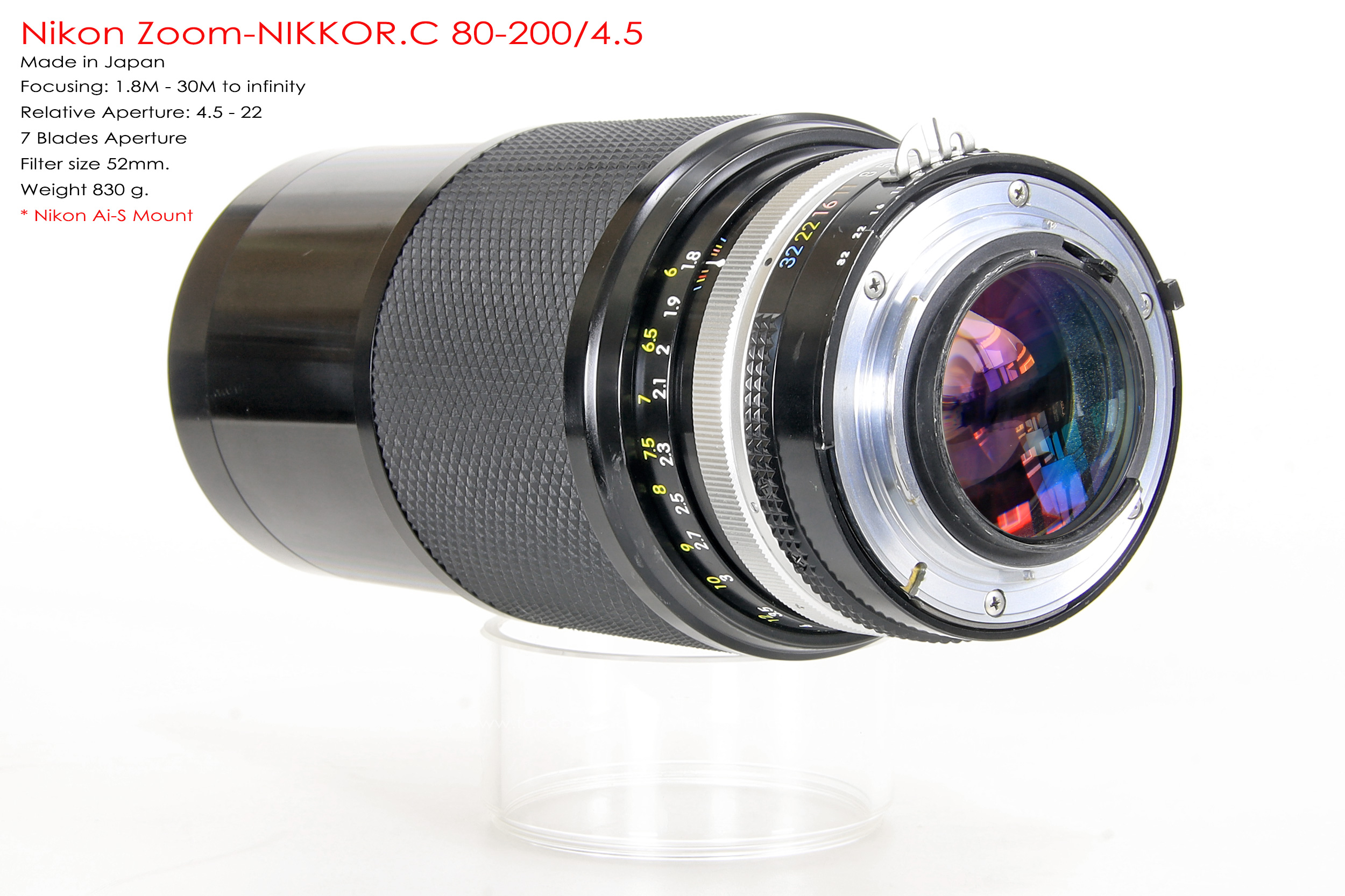Nikon Zoom-Nikkor.C 80-200/4.5 *Nikon Ai-S Mount