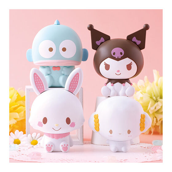 Capchara Sanrio Characters 9 เป็นโมเดลแบบตั้งได้ ตัวใหญ่ประมาณ 8.5 ซม. มี 4 แบบให้เลือก
