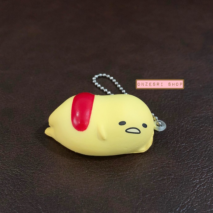 พวงกุญแจ Gudetama Funi Funi Squeeze เป็นแบบนิ่ม มี 3 แบบให้เลือก