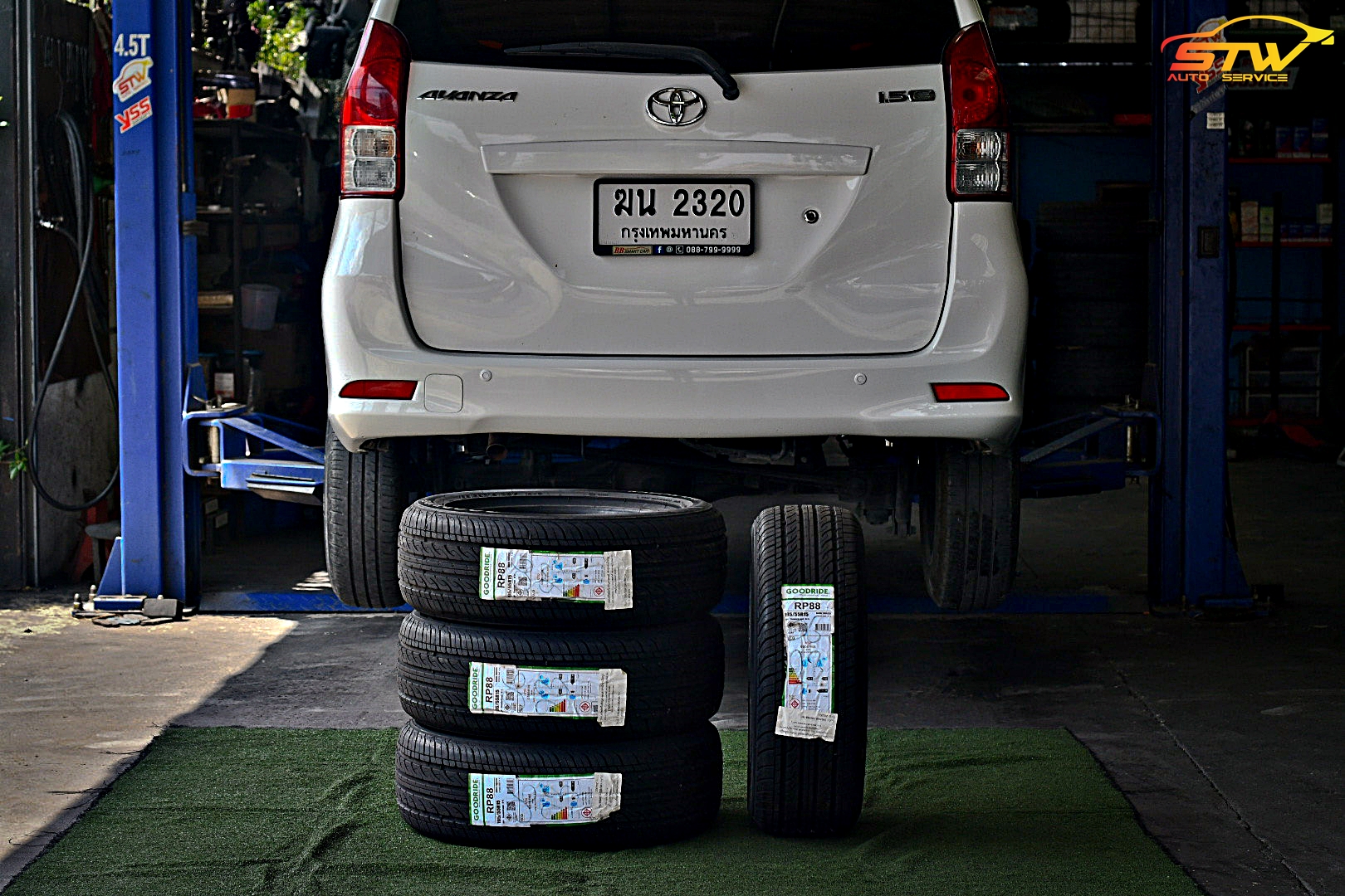 ยาง GOODRIDE RADIAL RP88 195/55R15 85V ติดตั้งใส่ TOYOTA AVANZA