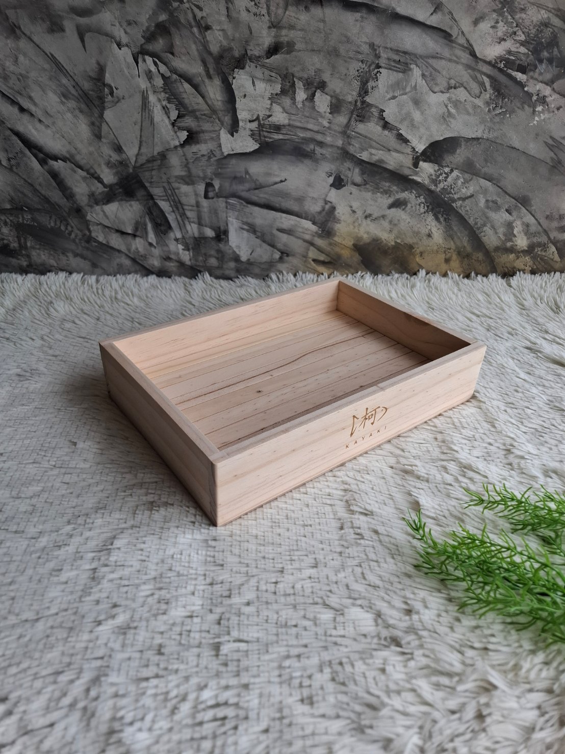 ถาดไม้สนใส่อาหาร