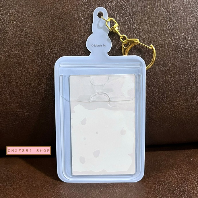 พวงกุญแจเฟรมการ์ด/โพลารอยด์/รูป/บัตร Miffy ขนาด 14.6 x 7.5 x 0.2 ซม. ทำจาก PVC แบบสีฟ้า