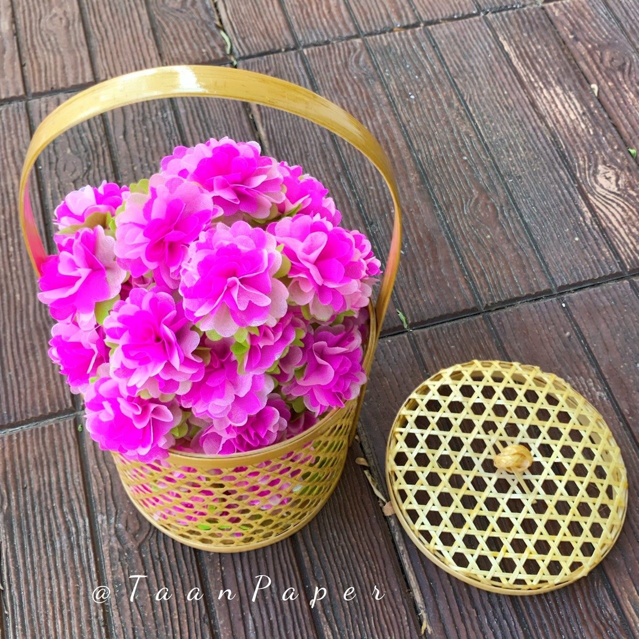 กระดาษห่อสาเหรียญ เซ็ทดอกไฮเดรนเยีย สีชมพู