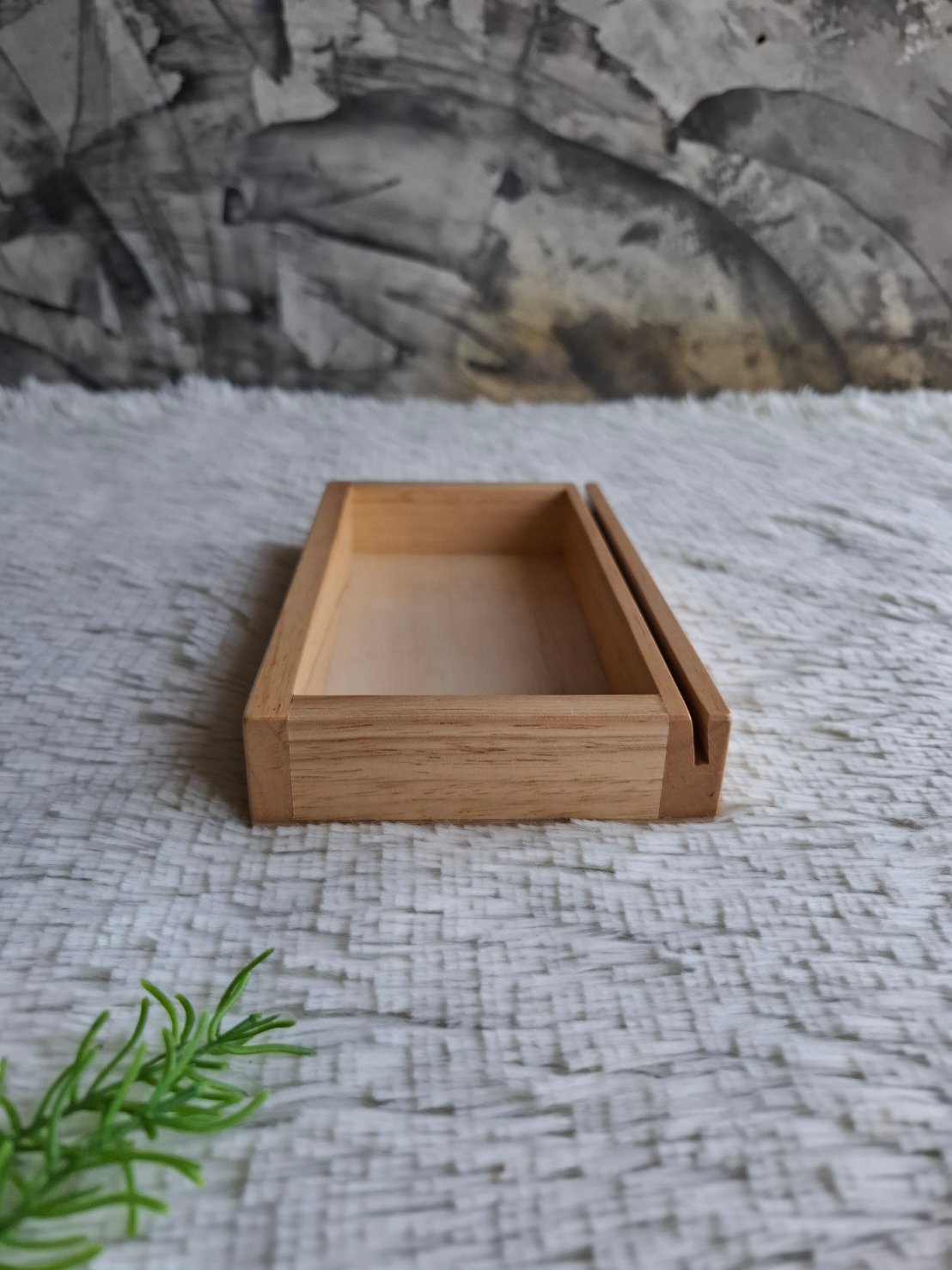 ถาดไม้ใส่นามบัตร