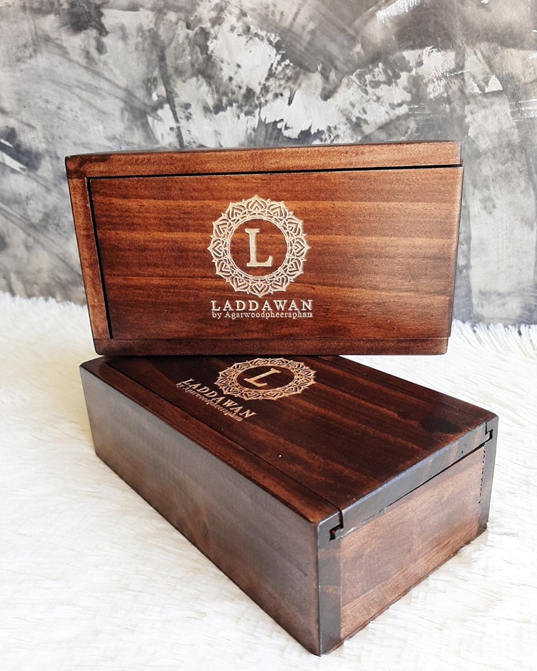 กล่องไม้สนฝาสไลด์