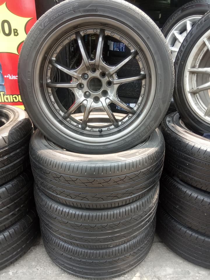 ล้อมือสองพร้อมยาง LENSO ขอบ17นิ้ว 8รู100-114.3 ราคาถูก