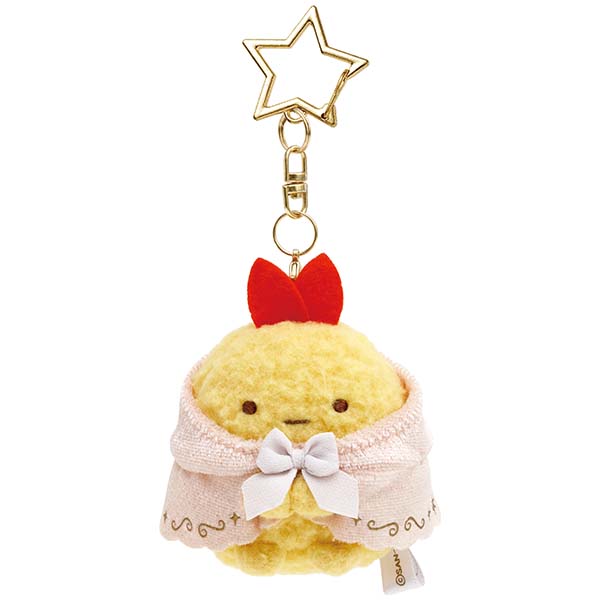 พวงกุญแจตุ๊กตา Sumikko Gurashi Rabbit's Mysterious Charm ห่วงรูปดาว แบบหางกุ้งเทมปุระ ขนาด 6 x 5.5 x 4.5 ซม.