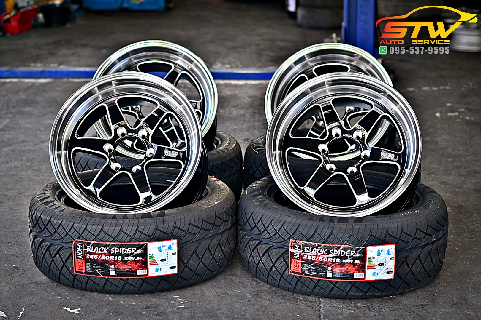 ล้อซิ่ง WLED Hi-Speed ขอบ18นิ้ว+BLACK SPIDER 255/50R18