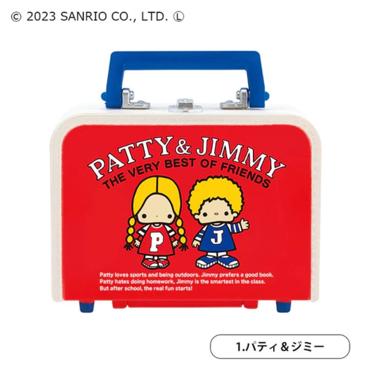 โมเดลกระเป๋าเดินทาง Sanrio Retro Trunk Miniature Collection ด้านในมีกระจกเล็ก เปิดใส่ของได้นิดหน่อย ขนาด 4.5 x 3 x 2 ซม. มี 5 แบบให้เลือก