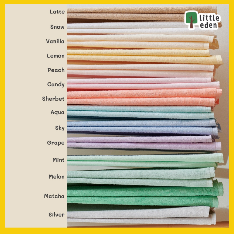 Little eden Little Cuddle Multi-Purpose Bamboo Muslin ผ้าอ้อมใยไผ่ (40x40) นิ้ว สีขาว - ชมพู