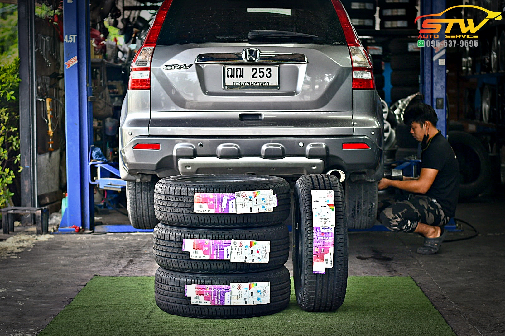 เปลี่ยนยาง HONDA CRV APOLLO APTERRA HT2 225/65R17 102H