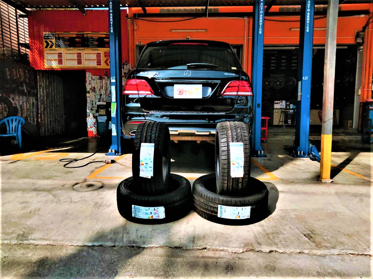เปลี่ยนยาง BENZ GLE 500e 4MATIC KUMHO CRUGEN HP91 275/45R21 110Y *KR Y22