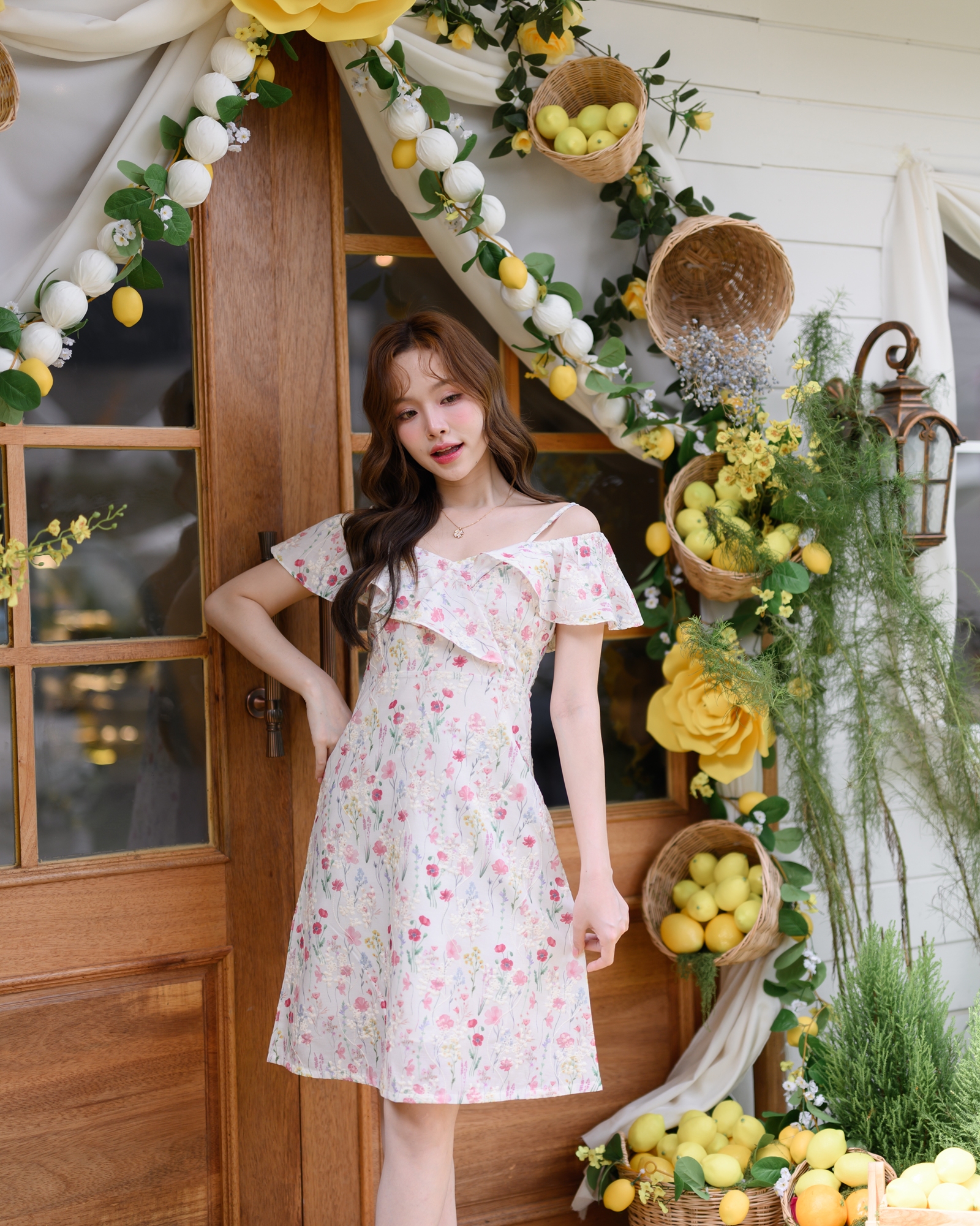 Blossom Breeze Off-shoulder Dress