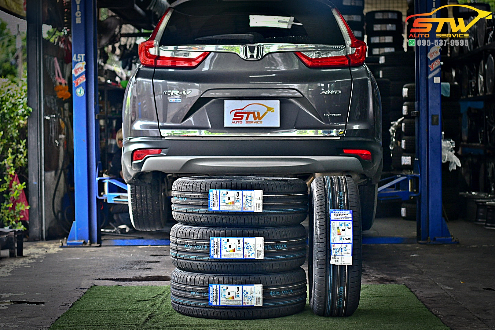 เปลี่ยนยาง HONDA CRV TOYO PROXES SPORT SUV 235/60R18 107W