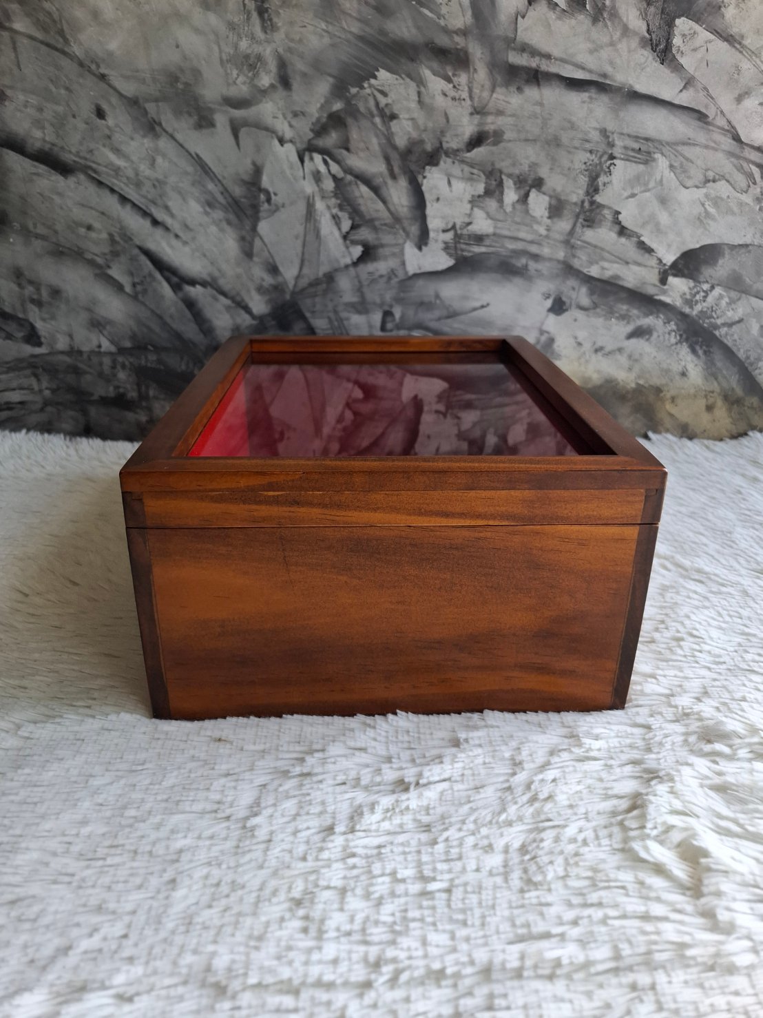 กล่องไม้ฝากระจก