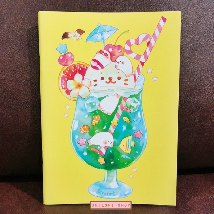 สมุด Sirotan Notebook แบบ Drinks สีเหลือง ขนาด 14.8 x 21 ซม. มี 64 หน้า