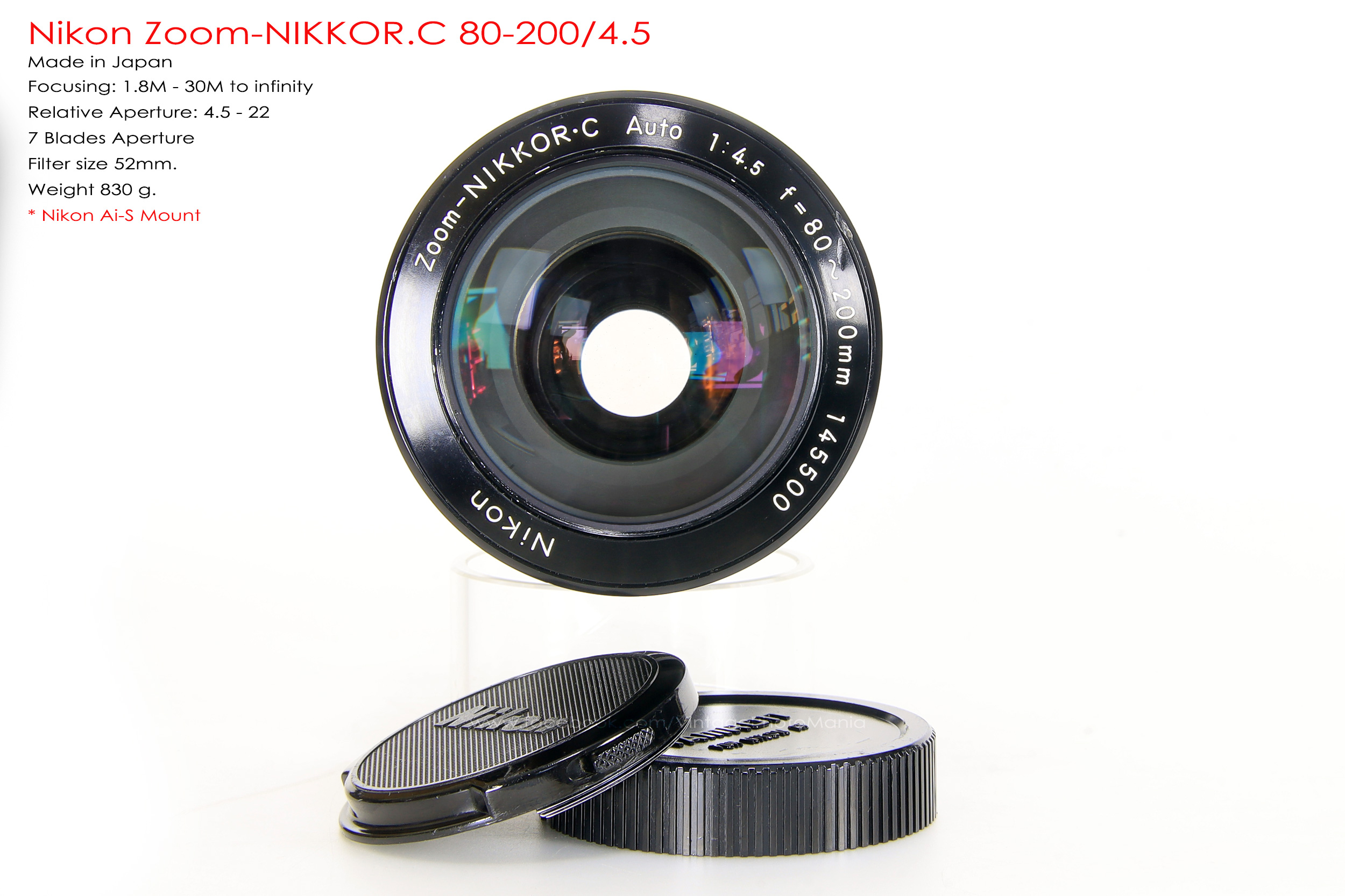 Nikon Zoom-Nikkor.C 80-200/4.5 *Nikon Ai-S Mount