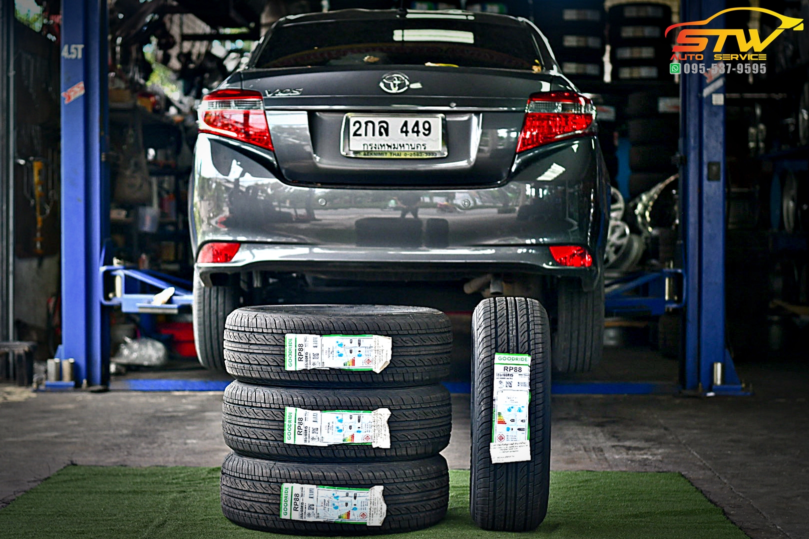เปลี่ยนยาง TOYOTA VIOS GOODRIDE RP88 185/60R15 84H