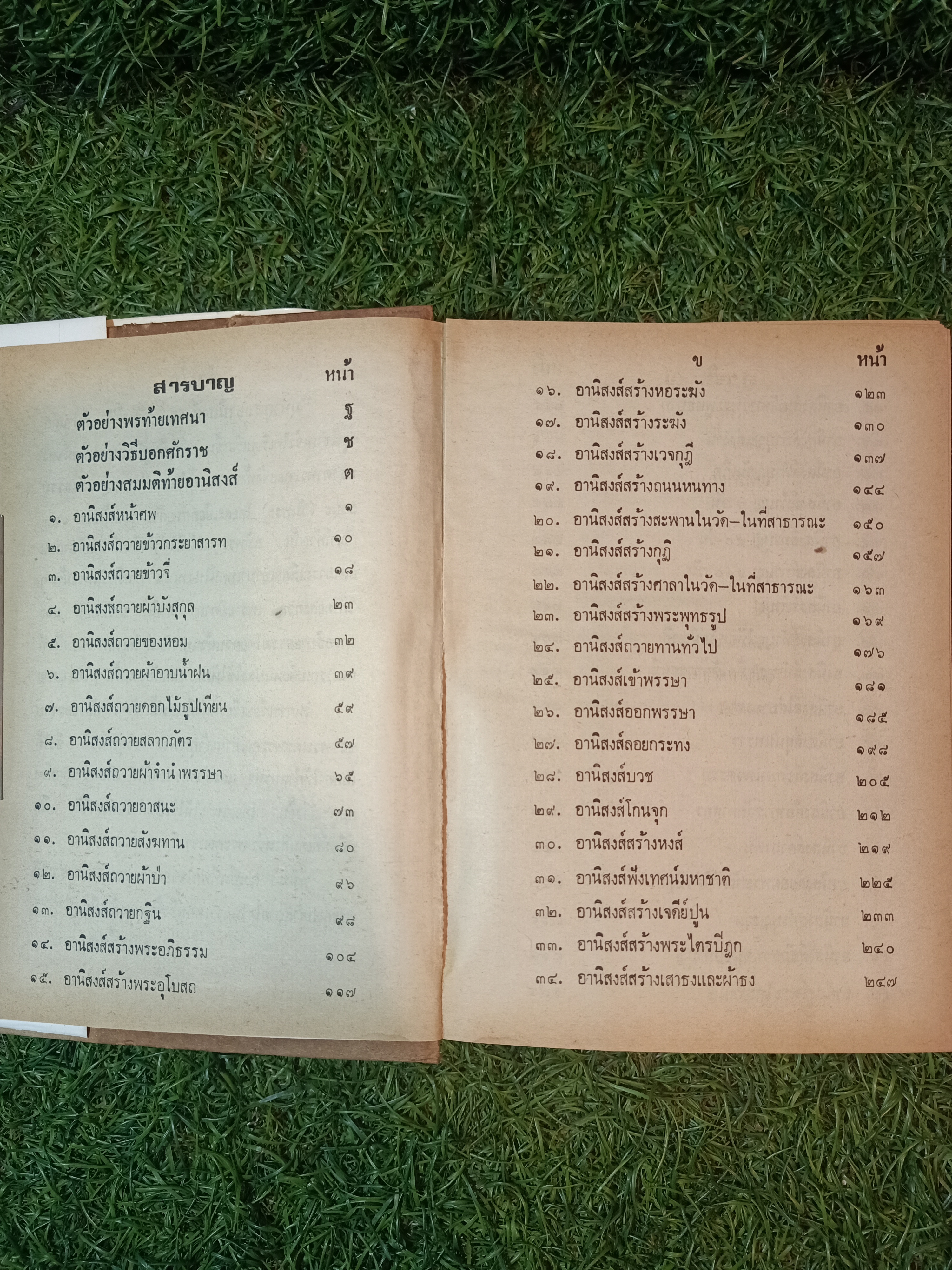 อานิสงส์ ๑๐๘ กัณฑ์ ฉบับเพิ่มเติมใหม่ (หนังสือไม่สมบรูณ์ ตามรูปที่ถ่าย) / จ.เปรียญ
