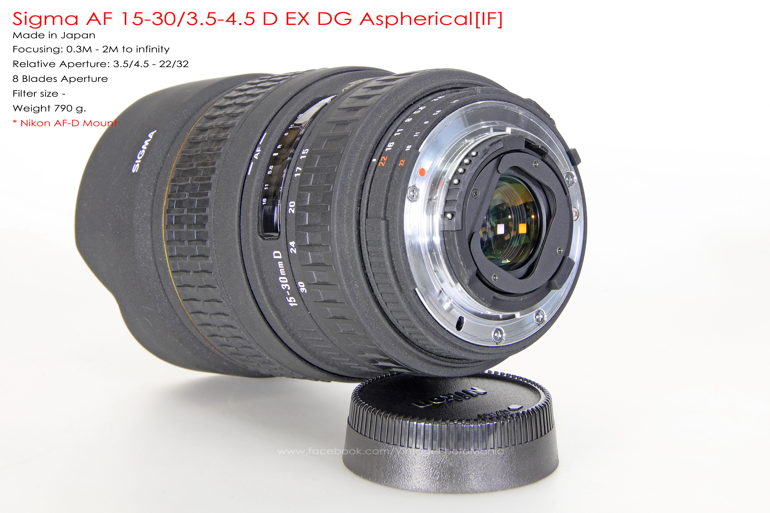 Sigma AF 15-30/3.5-4.5D EX DG Aspherical[IF] *Nikon AF-D Mount เลนส์ไวด์สุดๆรองรับกล้องฟูลเฟรม