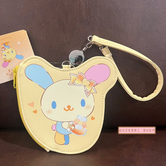 กระเป๋าใส่บัตร/ใส่เหรียญ Sanrio Fragrance is the Feeling of Love Pouch แบบ Usahana มีสายคล้องมือ ขนาด 10.5 x 10.5 ซม.
