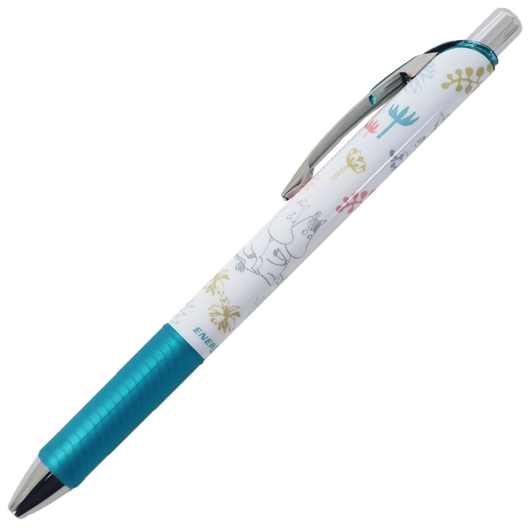 ปากกา Pentel Energel ลาย Moomin จากญี่ปุ่น (ลายสีขาว) หัว 0.5 หมึกสีดำ