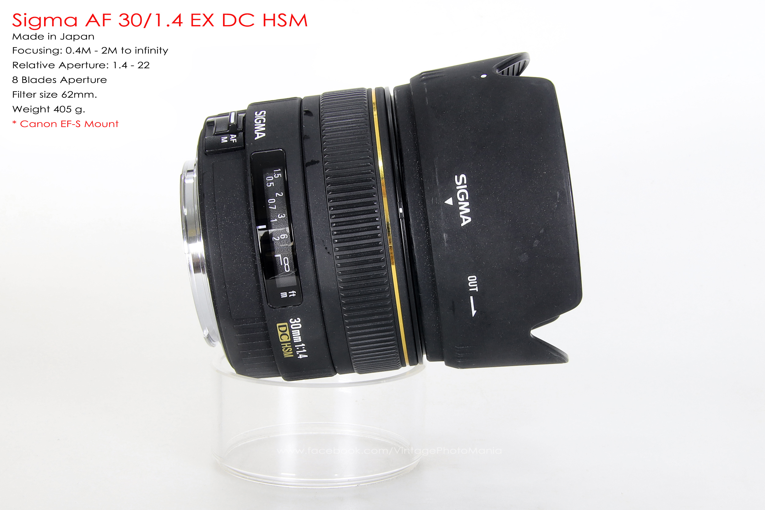 Sigma AF 30/4.4 EX DC HSM *Canon EF-S Mount เลนส์ฟิกซ์ไวแสงละลายหลังสวย