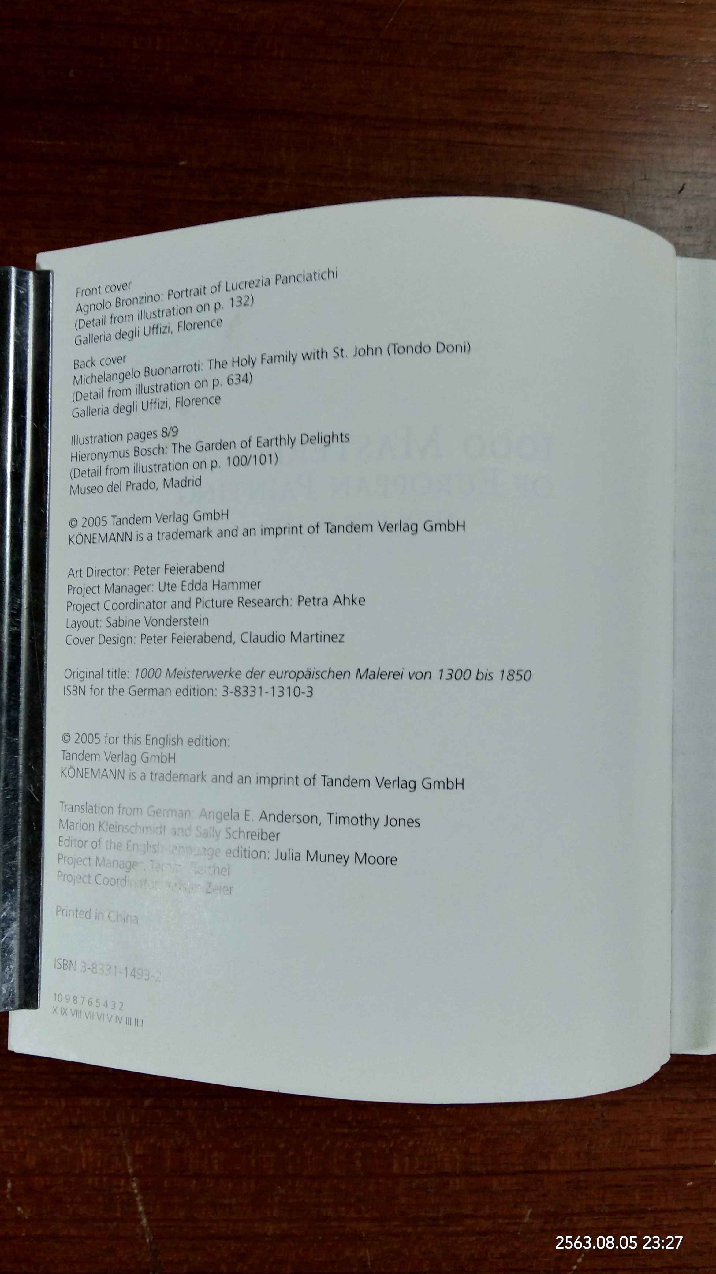 1000 MASTERPIECES OF EUROPEAN PAINTING FROM 1300 TO 1850 (มีรอยโดนน้ำ)