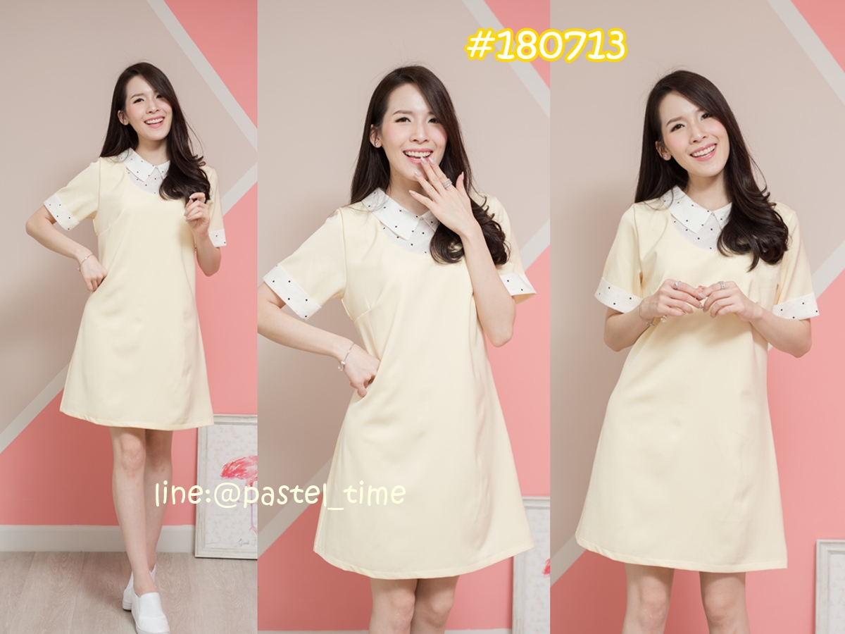 Marcy Polka Dot Collar Dress [Made by Pastel Time]