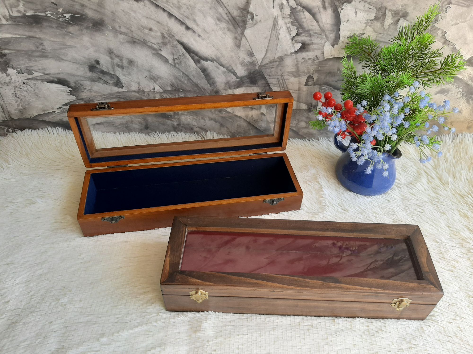 กล่องไม้ฝากระจก