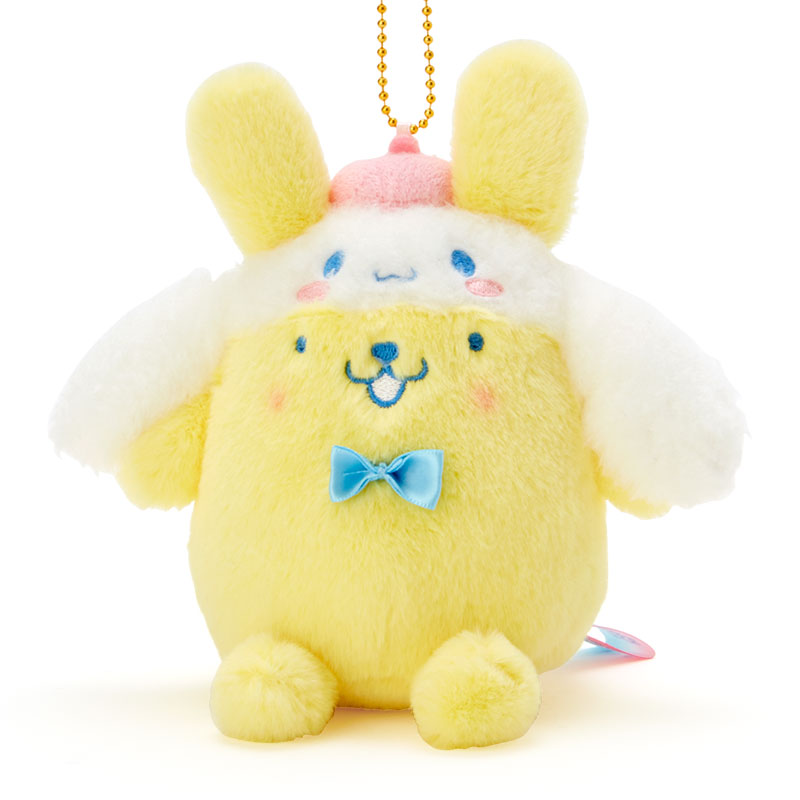 พวงกุญแจตุ๊กตา Cinnamoroll 20th Anniversary x Pompompurin ขนาด 14 x 15 x 10 ซม.