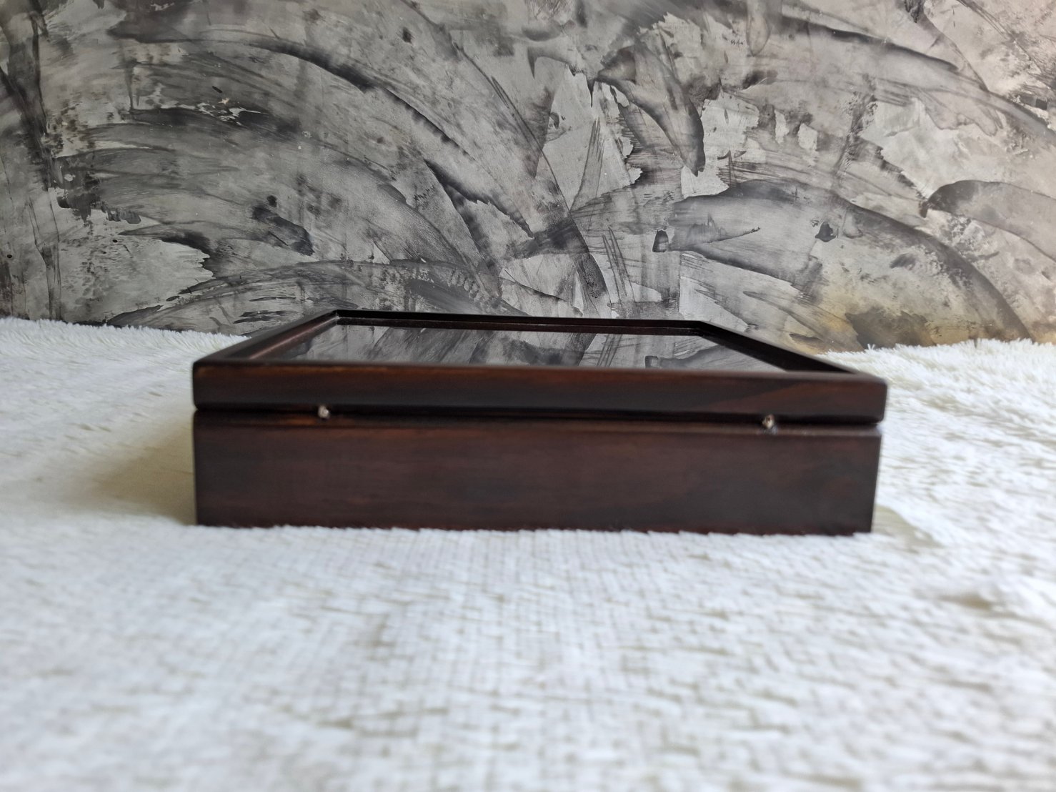 กล่องไม้สน สีวอลนัท