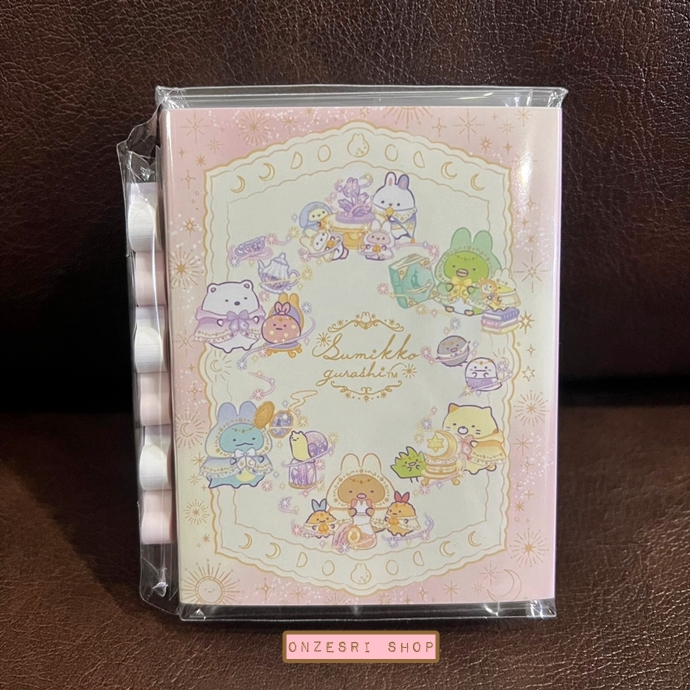 Memo แบบเล่มลาย Sumikko Gurashi Rabbit's Mysterious Charm สีชมพู มียางลบเล็ก 6 ก้อน ขนาด 9 x 7 x 1.8 ซม. กระดาษมี 6 ลาย รวม 120 แผ่น