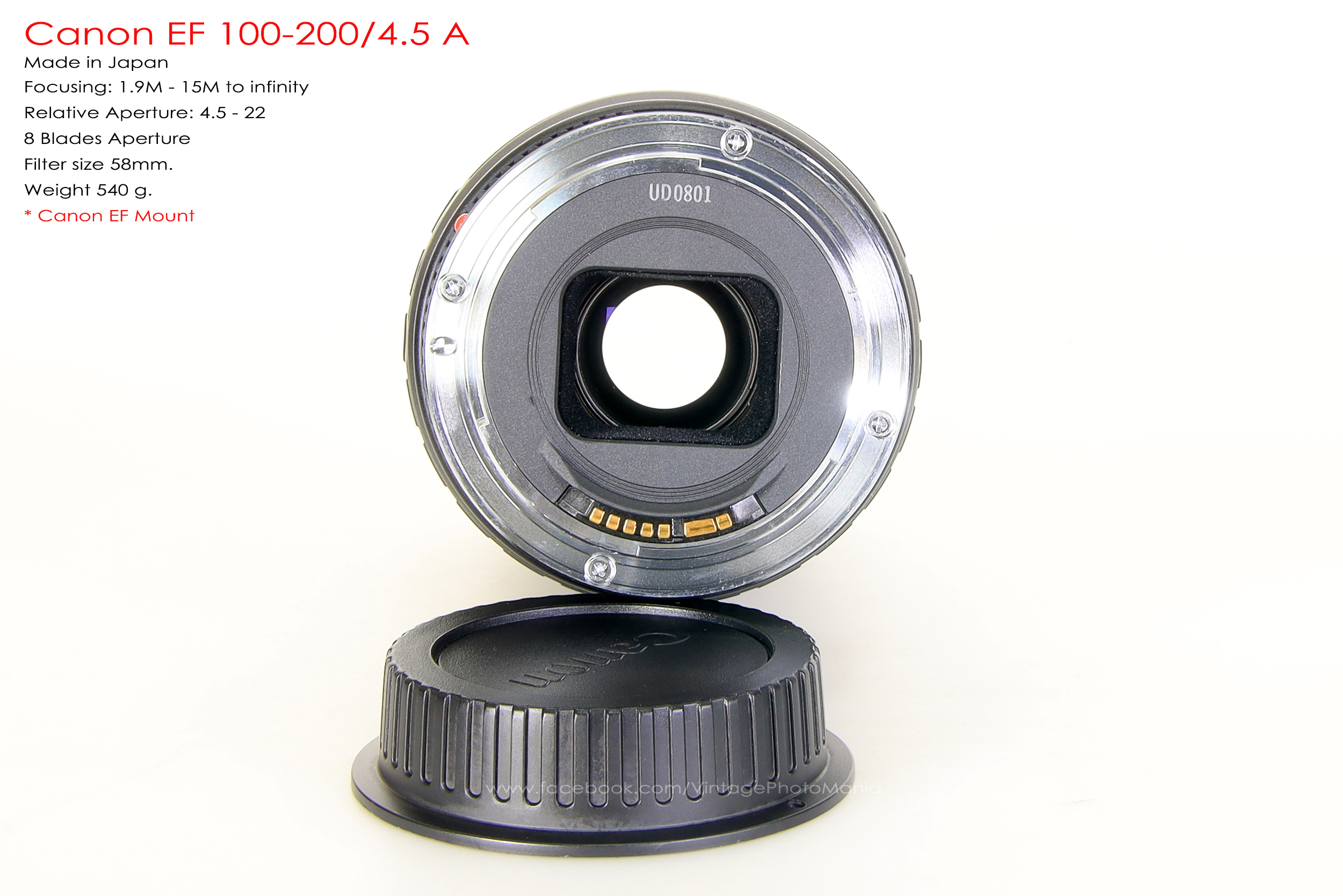 Canon EF 100-200/4.5 A *Canon EF Mount เลนส์ซูมเอฟไม่ไหลตัวเล็กรองรับฟูลเฟรม