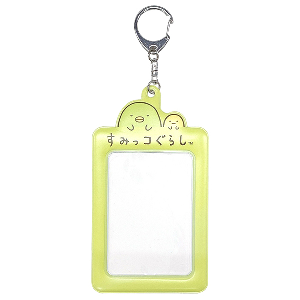 พวงกุญแจเฟรมการ์ด/โพลารอยด์/รูป/บัตร Sumikko Gurashi ของแท้จาก San-X Japan ขนาด 11.6 x 8.9 ซม. / ช่องขนาด 8.6 x 5.4 ซม. ทำจาก PVC แบบ Penguin & Tapioca สีเขียว