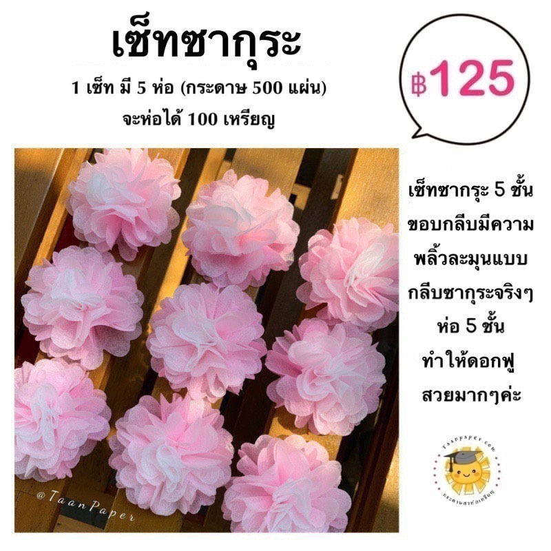 กระดาษห่อสาเหรียญ เซ็ทซากุระ
