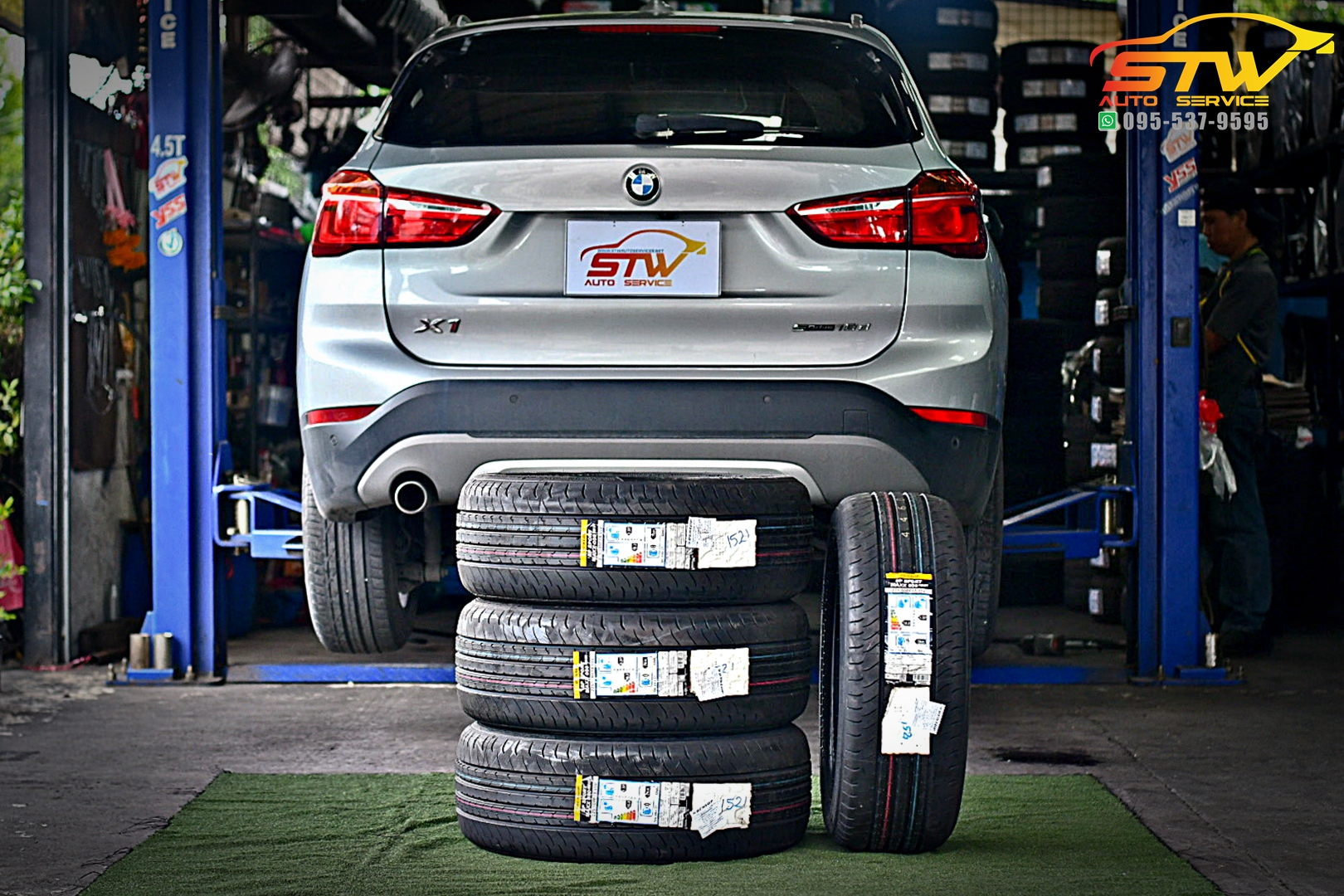 เปลี่ยนยาง BMW X1 DUNLOP SP Sport Maxx 050 DSST Ctt *Runflat 225/50R18 95V