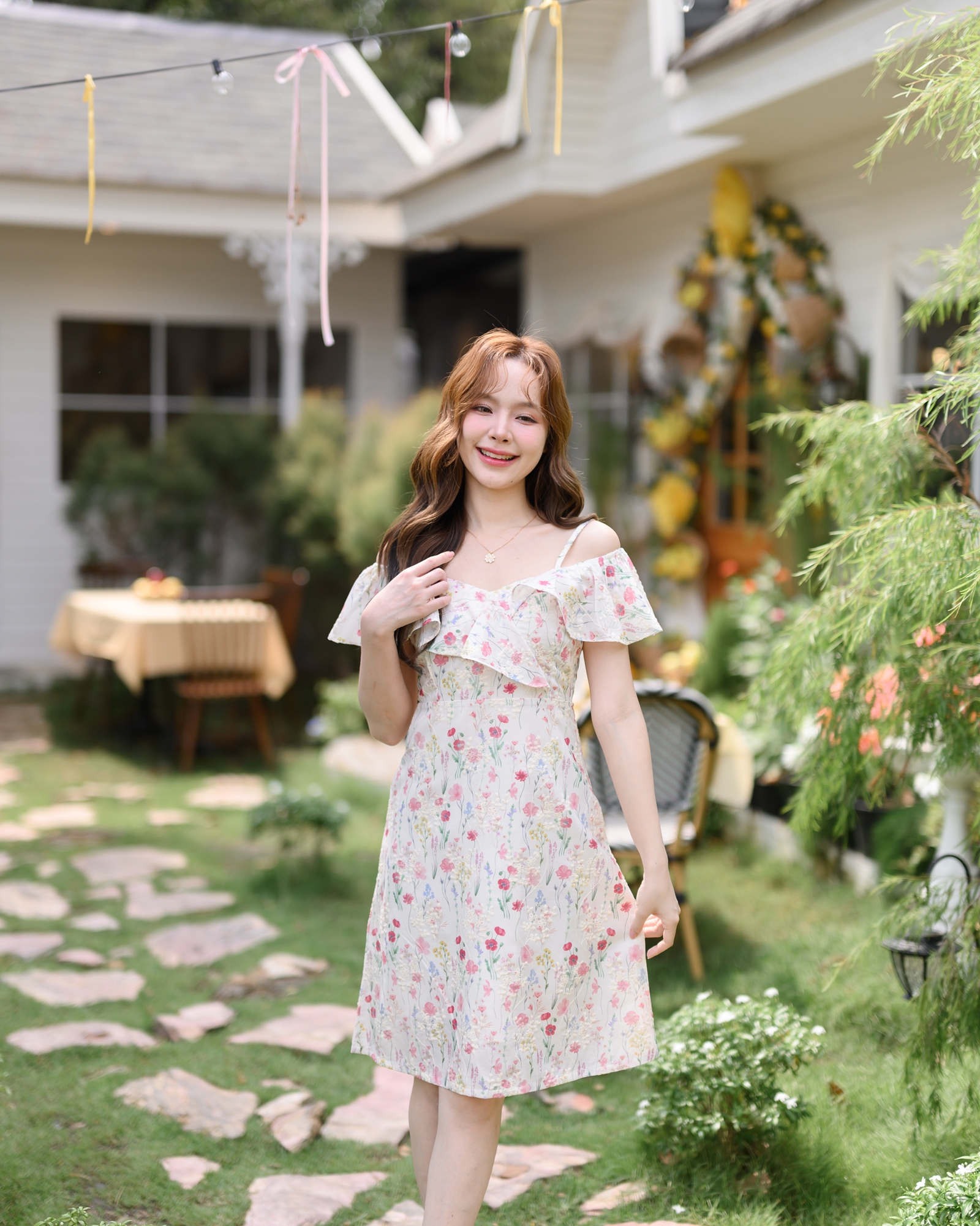 Blossom Breeze Off-shoulder Dress