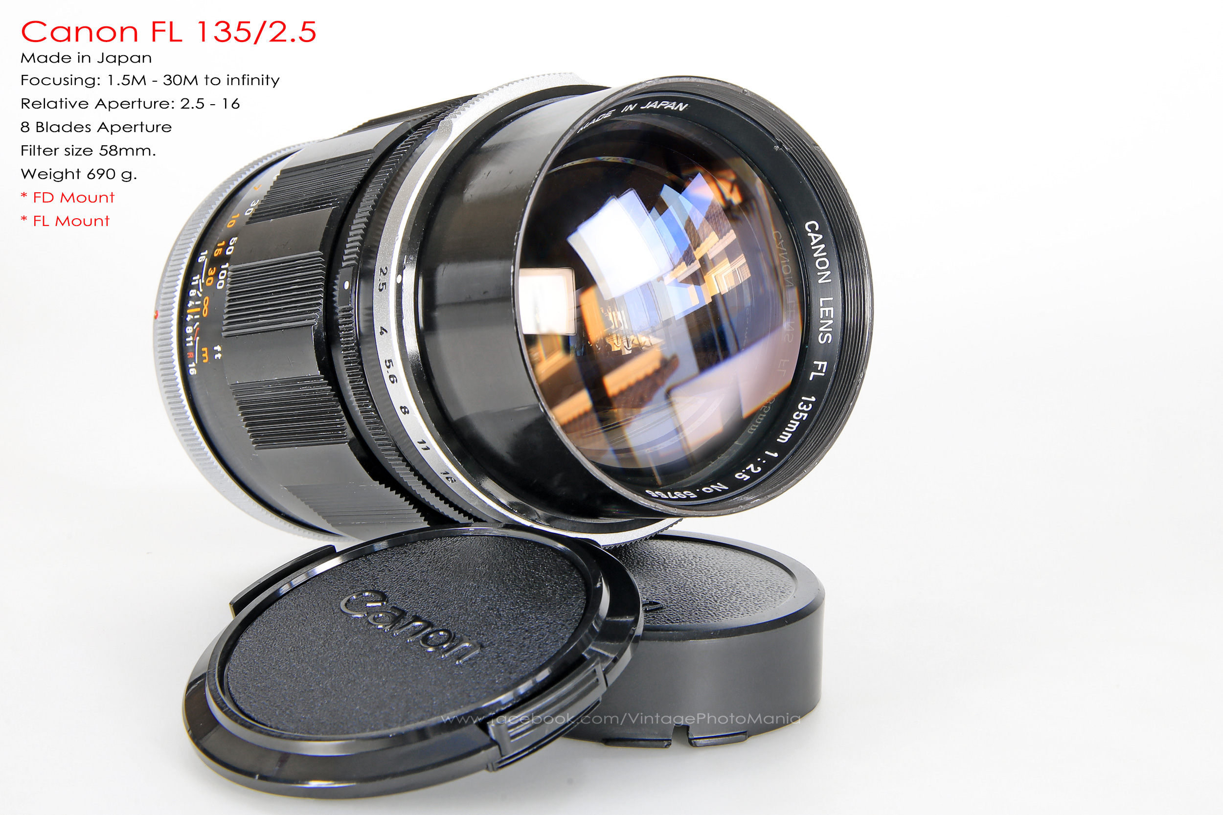 Canon FL 135/2.5 *Canon FD Mount เลนส์ไวแสงละลายฉากหลังสวย