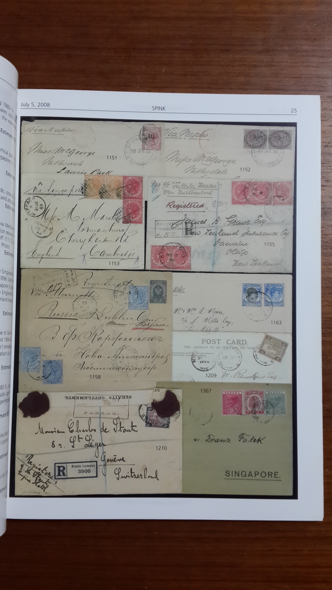 SPINK SINGAPORE : Stamps and Covers of South East Asia