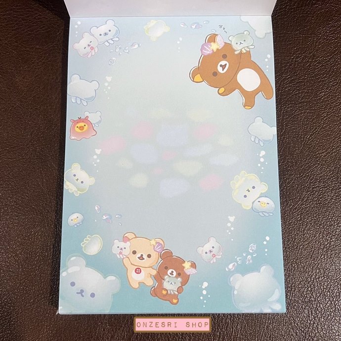 สมุดฉีก Rilakkuma Under the Sea ลายสีขาว ขนาด 14.8 x 10.5 ซม. มี 4 ลาย รวม 100 แผ่น