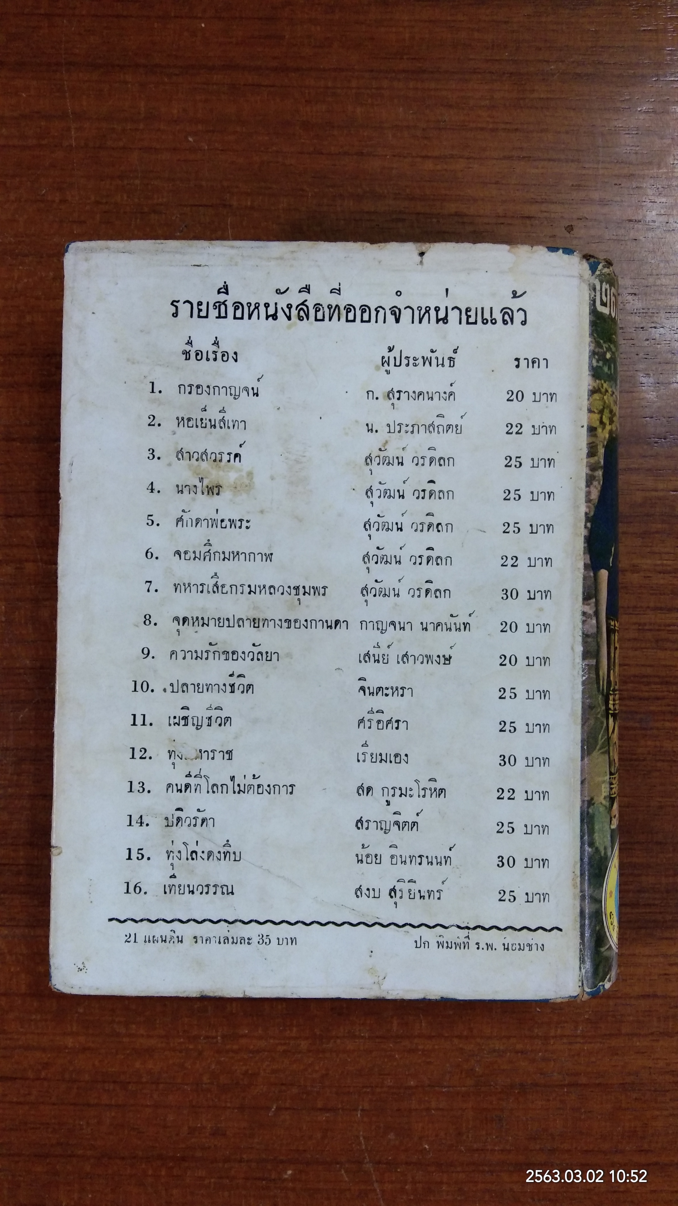 ๒๑ แผ่นดิน / บุญช่วย ศรีสวัสดิ์