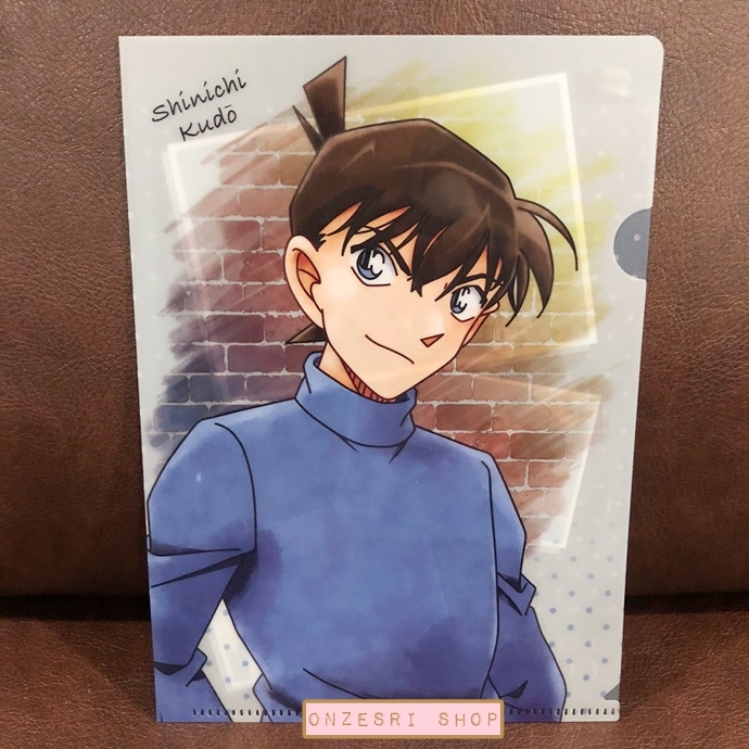 แฟ้มเล็กขนาด A5 ขนาด 14.5 x 20.5 ซม. Detective Conan Art Series Mini Clear File ลาย Shinichi Kudo มาพร้อมซองกระดาษใส่ลายเฉพาะ ไม่มีวางจำหน่ายทั่วไปนะคะ ต้องกดตู้ที่ญี่ปุ่นมาค่ะ