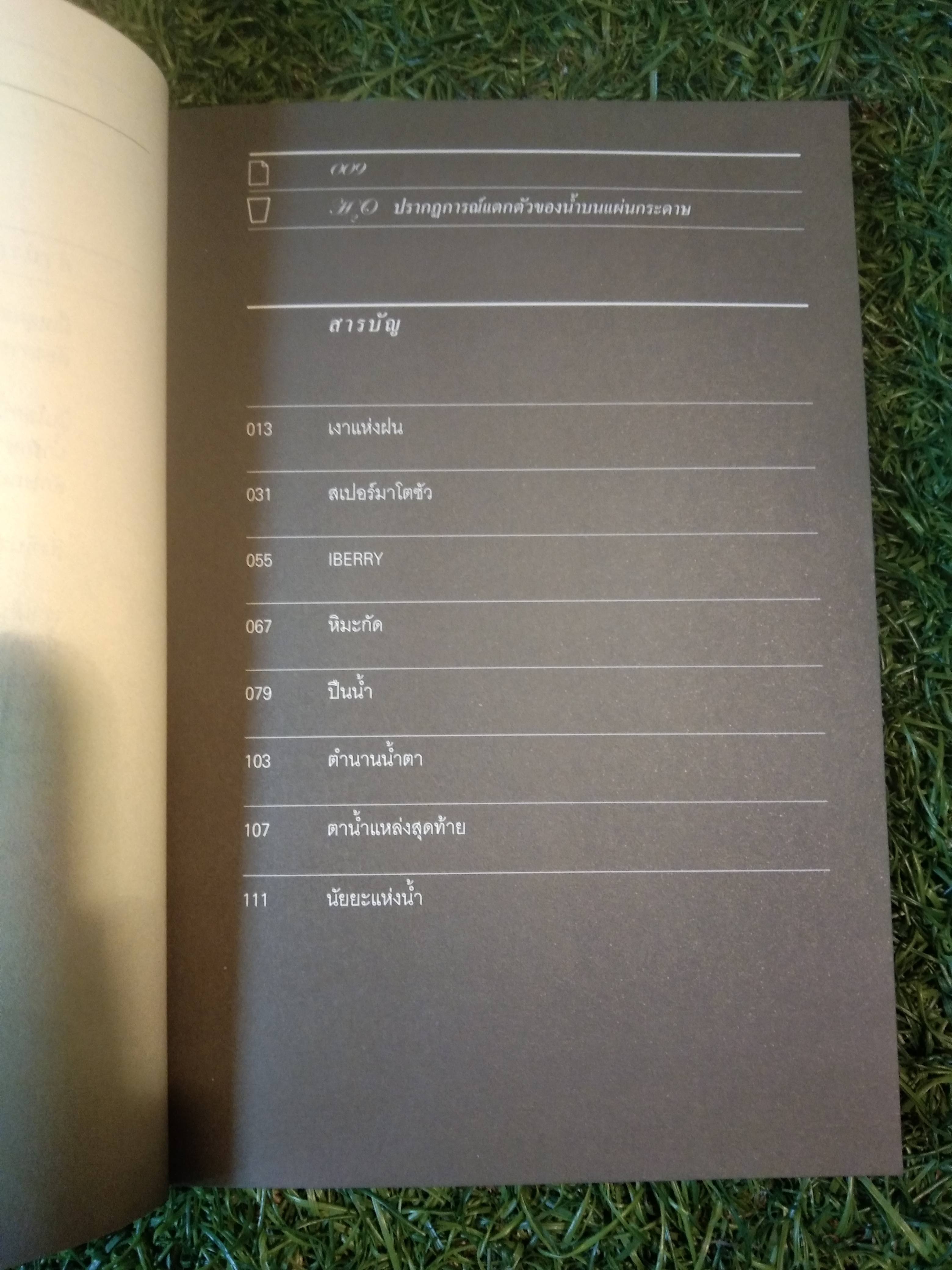 "ปรากฏการณ์แตกตัว ของน้ำบนแผ่นกระดาษ" / อนุสสรณ์ ติปยานนท์