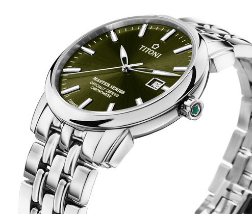 TITONI MASTER SERIES รุ่น 83188 S-660 (หน้าปัดเขียวมะกอก) ประกันศูนย์ไทย